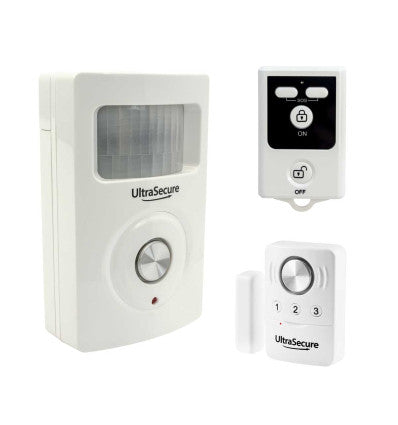 Wireless shed workshop and tack room alarm with PIR and door contact