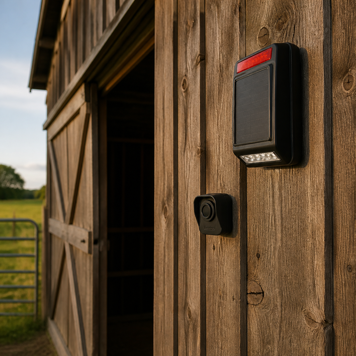 Rural Secure PIR Alarm with Solar Siren included in the Tack Room and Stable Yard Security Kit