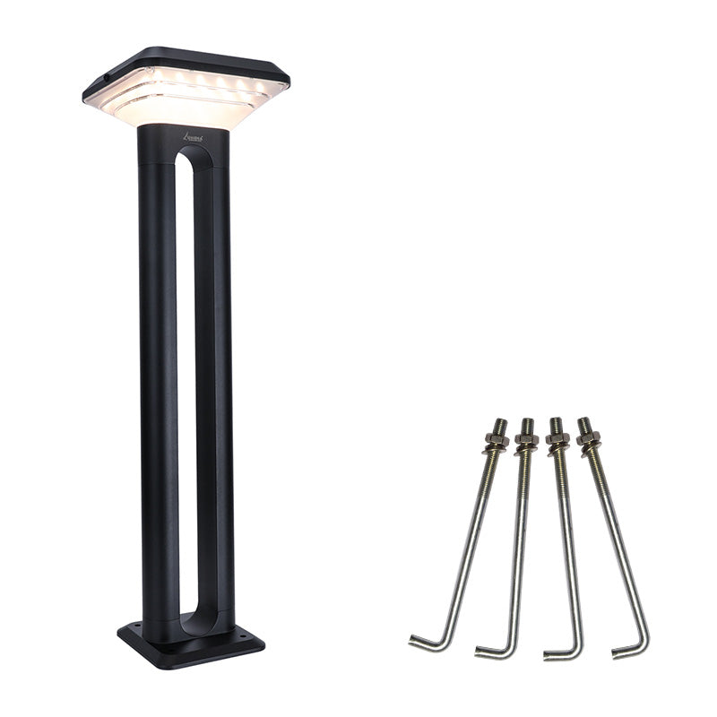 Arc solar path light – Warm White 3000K with J-bolt fixing example