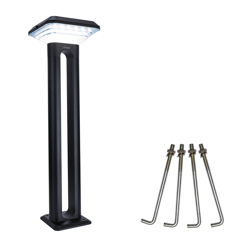 Arc solar path light – Daylight White 6000K with J-bolt fixing example