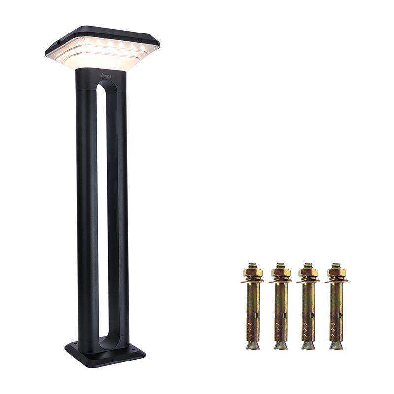 Arc solar path light – Warm White 3000K with anchor-bolt fixing example