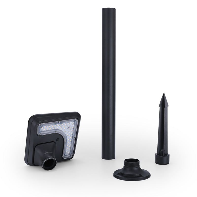 Bastion solar post light components and mounting parts