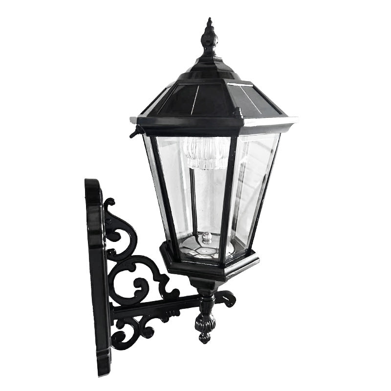 Bramwick traditional solar wall lantern – alternative angle