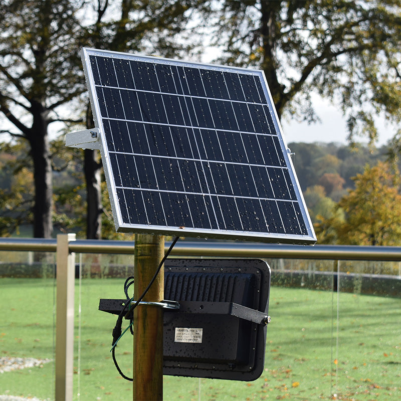 Heliosol panel and floodlight rear mounting view