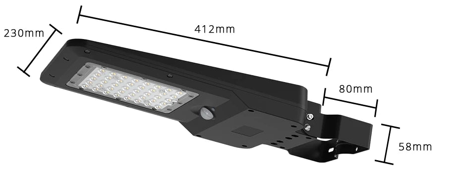 HiWay solar area light dimensions