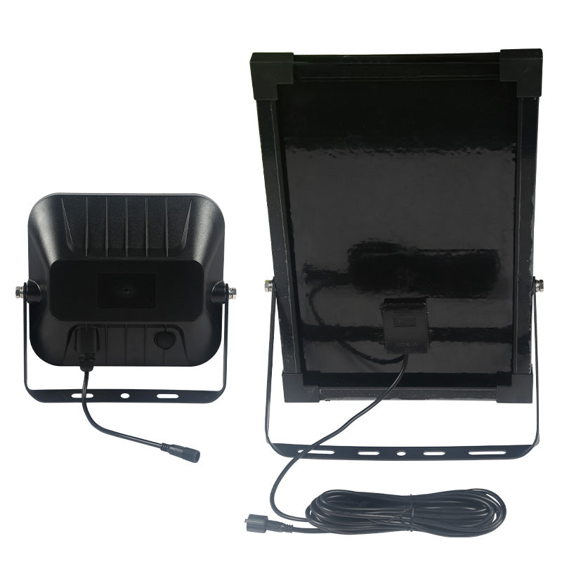 Rear view of Observa 30W solar PIR floodlight