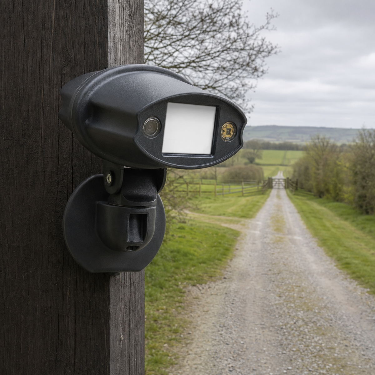 Rural Secure Wireless HD Cam 40m monitoring a long rural entrance track