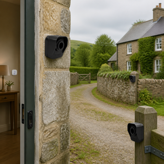 Rural Secure Triple PIR Driveway Alert installed around a rural property